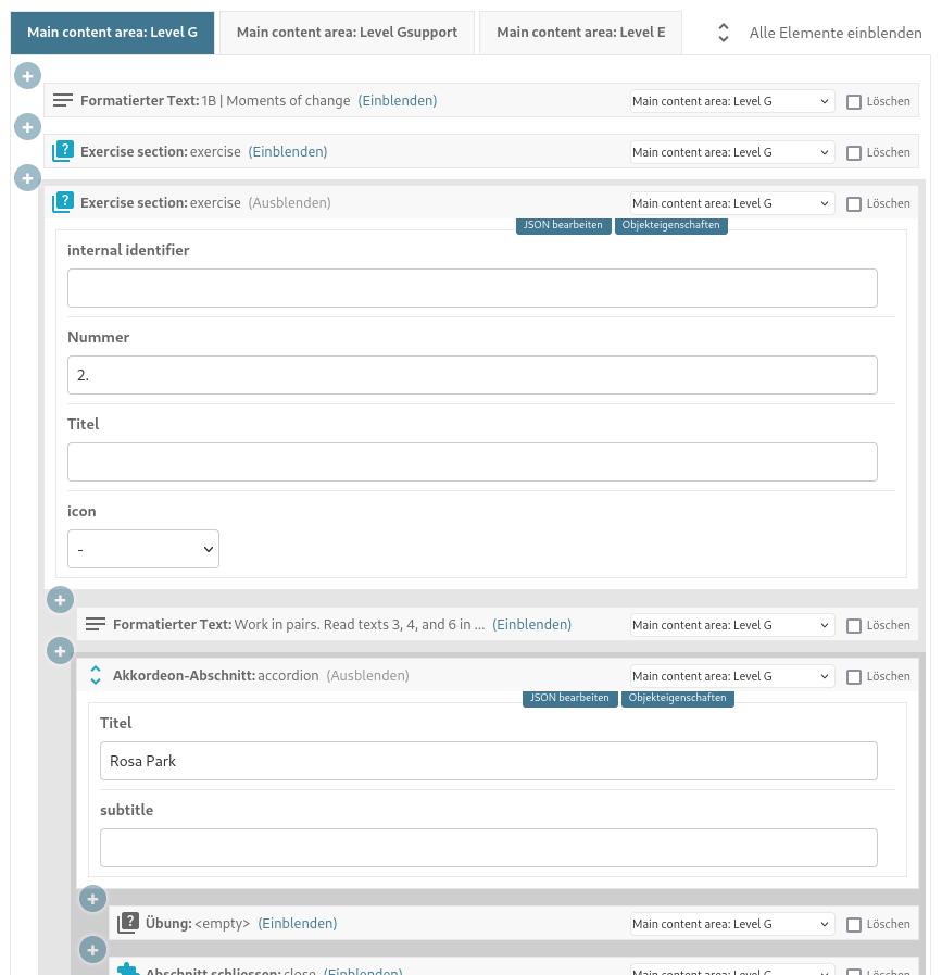 django-content-editor with sections